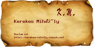 Kerekes Mihály névjegykártya