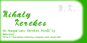 mihaly kerekes business card